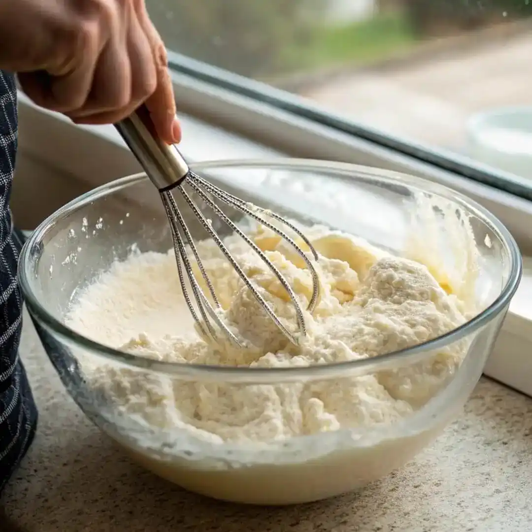 Mixing protein pancake mix batter