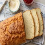 Before and after baking gluten-free bread in a loaf pan.