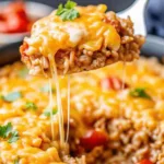 A hand holding a crispy cheeseburger egg roll being dipped into a bowl of creamy secret burger sauce.