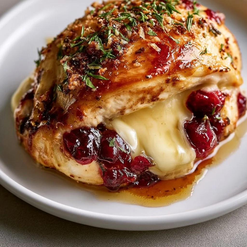 Cranberry Brie Stuffed Chicken