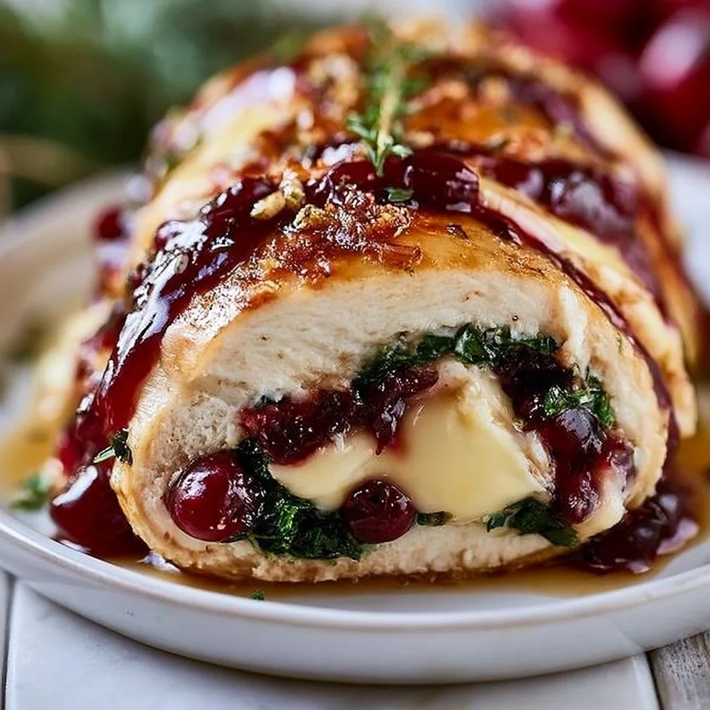 Cranberry Brie Stuffed Chicken