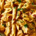 Delicious Cajun Chicken Pasta with creamy sauce and spices
