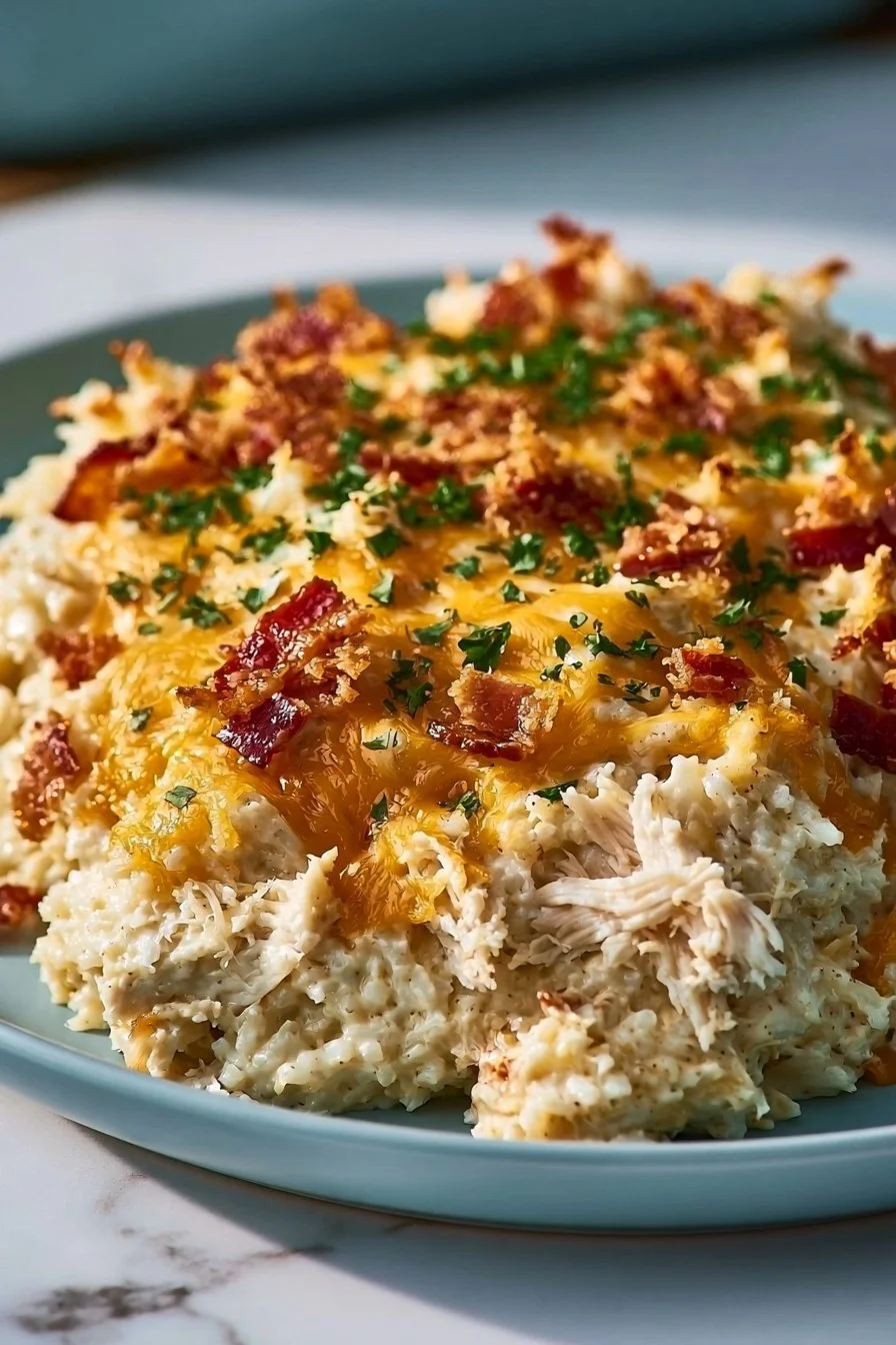 Chicken Alfredo Rice Casserole Recipe 1 Dump-and-Bake Chicken Alfredo Rice Casserole (The Ultimate Creamy Recipe)