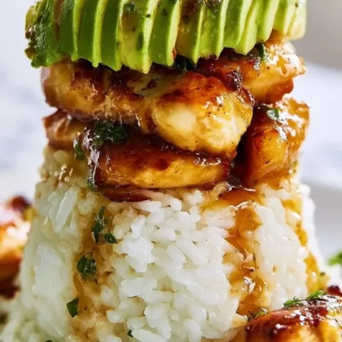 Chicken Avocado Rice Stack 1