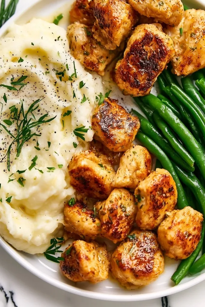 Delicious Chicken Bites with Butter served on a plate