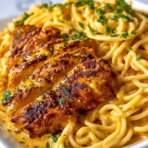 Chicken Spaghetti with Three Cheese Cream Sauce 1
