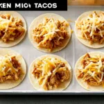Delicious homemade chicken tacos topped with fresh ingredients