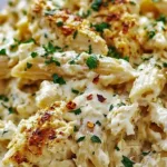 Creamy chicken pasta dish featuring ricotta cheese.