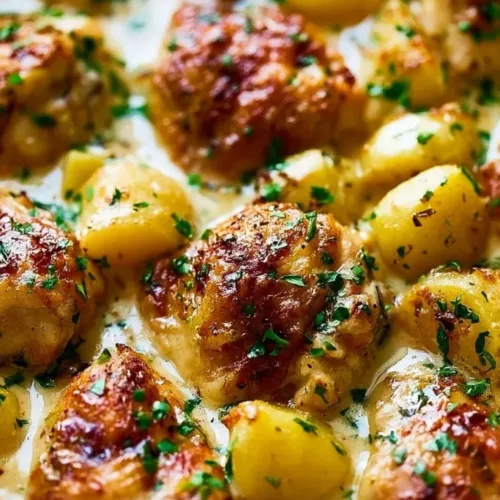 Creamy Garlic Parmesan Chicken with Potatoes 3 Creamy Garlic Parmesan Chicken with Potatoes 1