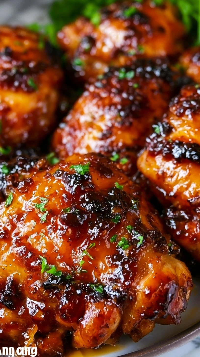 Honey Garlic Chicken Thighs Recipe 2 Sticky Honey Garlic Chicken Thighs
