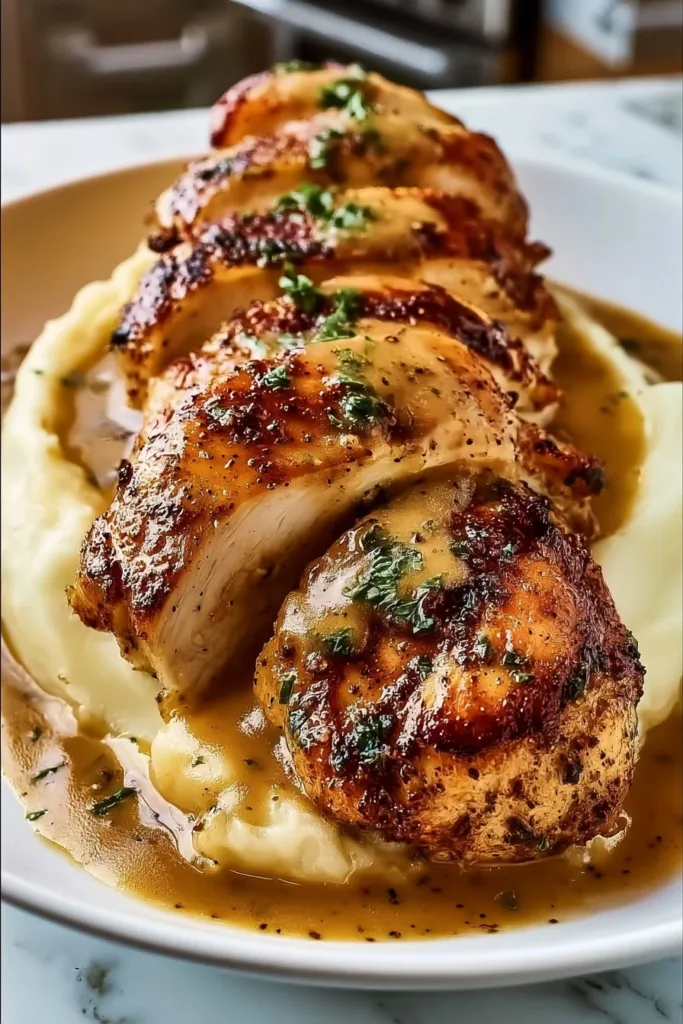 Plated Chicken Christopher from Morton’s restaurant, a delicious copycat recipe.
