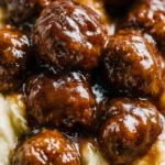 Delicious homemade Salisbury steak meatballs on a plate.