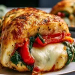 Savory stuffed chicken recipe with herbs and cheese filling