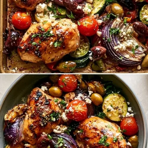 Sheet Pan Greek Chicken and Veggies (30-Minutes) 3 Sheet Pan Greek Chicken and Veggies (30-Minutes) 1