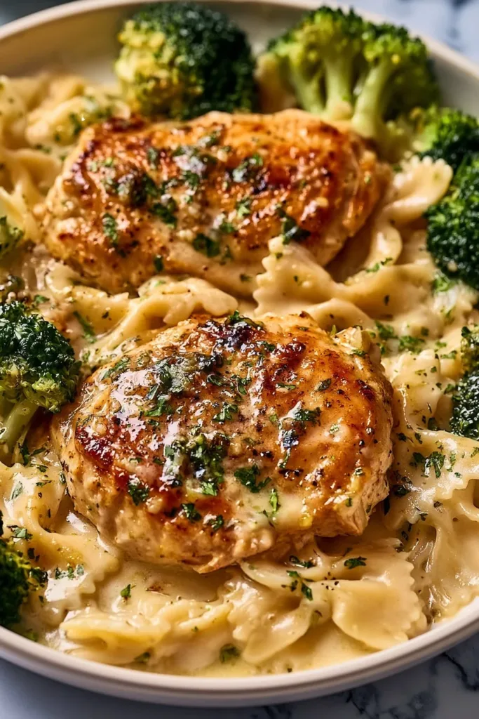 Delicious Chicken Bowtie Pasta with Cowboy Butter, Lemon, and Broccoli