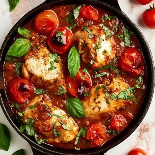 Chicken Caprese Skillet Recipe 3 Chicken Caprese Skillet Recipe 1