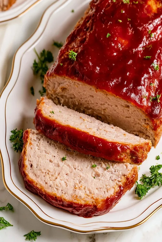 Delicious Chicken Meatloaf recipe served with vegetables