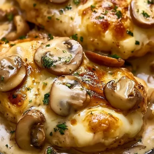 Creamy Mushroom Asiago Chicken 3 Creamy Mushroom Asiago Chicken 1