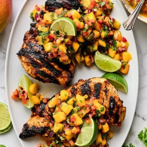 Hot Honey Chicken Recipe with Peach Pico de Gallo 1