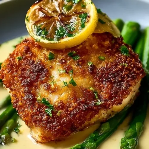 Parmesan Crusted Chicken with Creamy Lemon Sauce 1